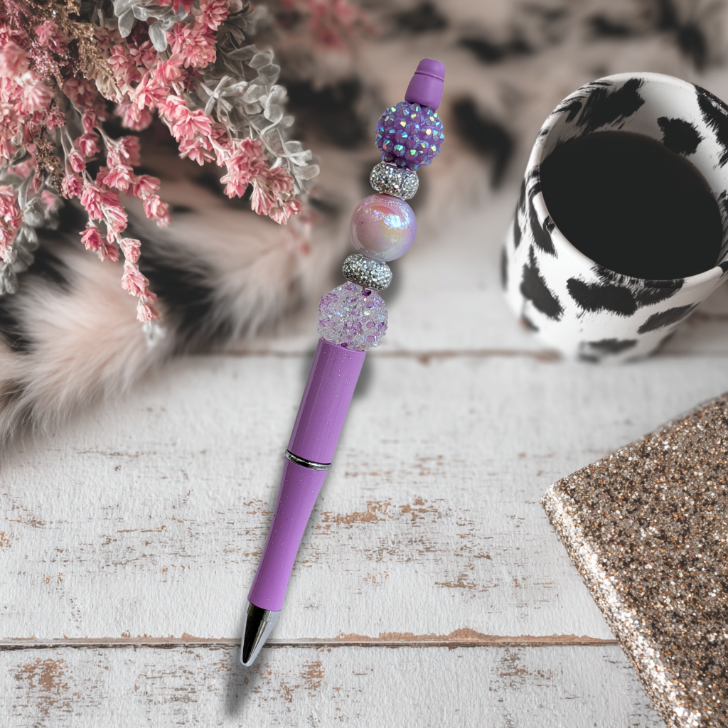 Purple glitter pen