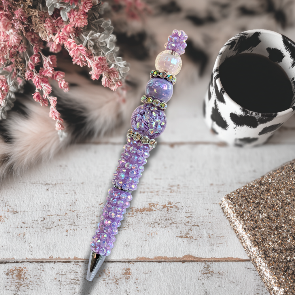 Purple glitter pen