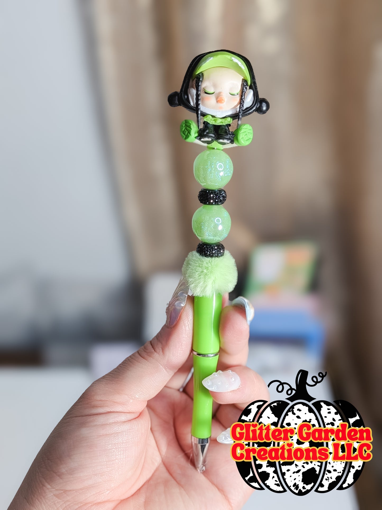 Green Skull panda pen
