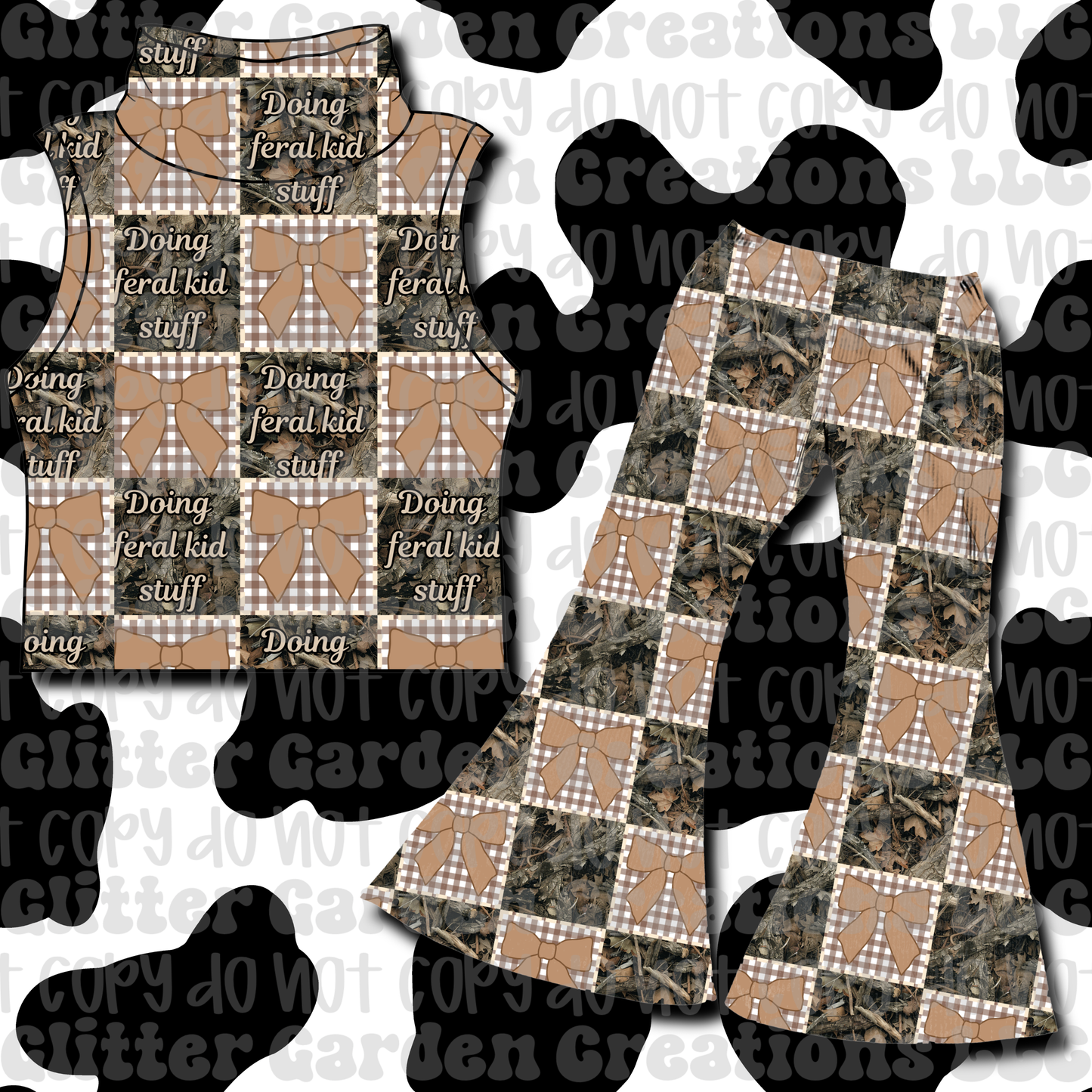 Doing Feral Kid Stuff Seamless Pattern