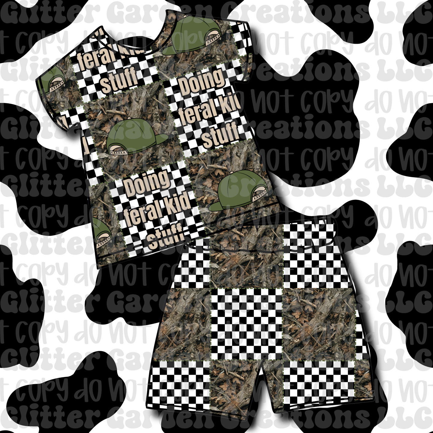 Doing Feral Kid Stuff Seamless Pattern