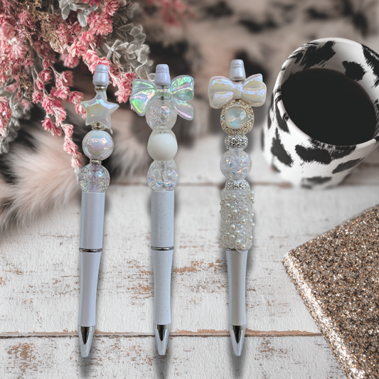 White Glitter Pens
