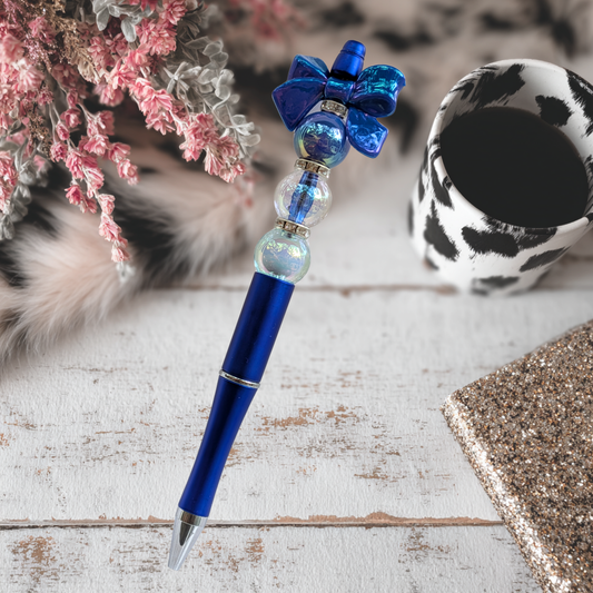 Blue bow pen