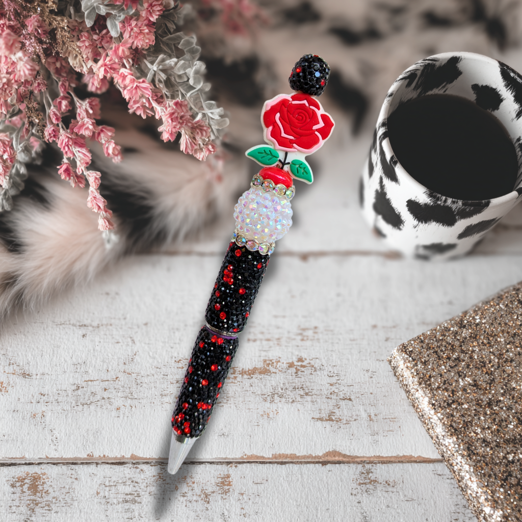 Rose Glitter pen