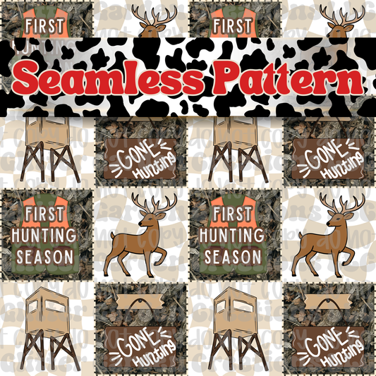 First Hunting Season Seamless Pattern