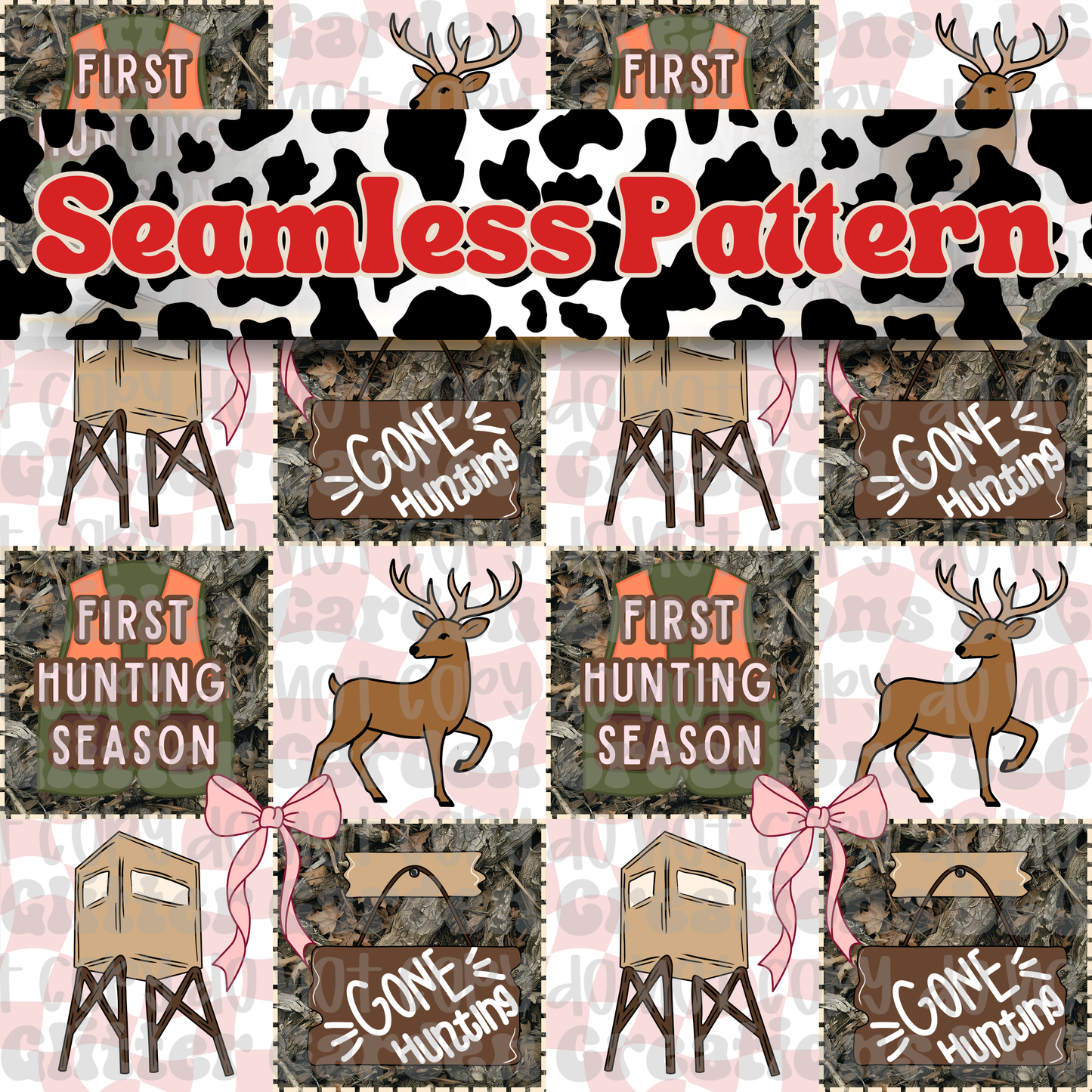 First Hunting Season Seamless Pattern